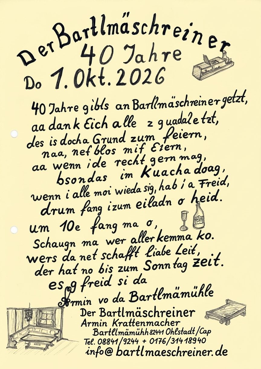 40 Jahre Bartlmäschreiner in Ohlstadt